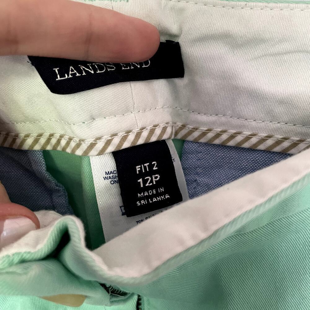 Lands' End Green‎ Mint Summer Shorts - Women's Size 12P - Picture 4 of 7